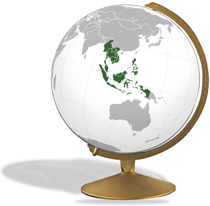 Southeast Asia globe